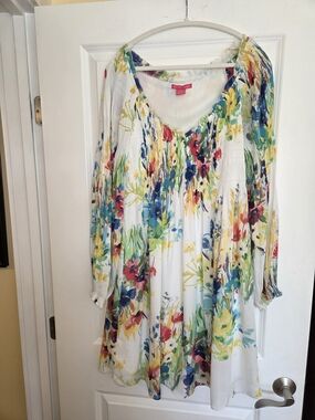 Sunny Leigh Floral Summery Dress Sz XL Preloved